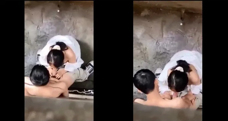 Quay lén em học sinh nữ bj cho con ghệ trong hẻm